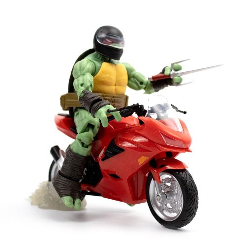 Teenage Mutant Ninja Turtles: BST AXN - Raphael
with Motorcycle (IDW Comics) Action Figure
(13cm)