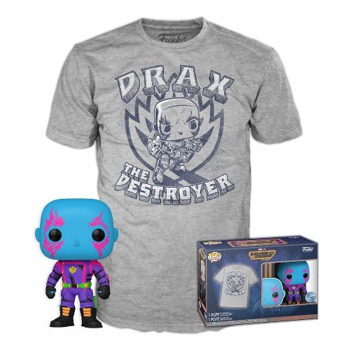 Συλλεκτικό Funko Box: Marvel Guardians of the Galaxy -
Drax (Black Light) POP! με T-Shirt (XL)