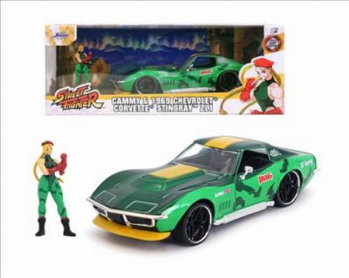 Street Fighter - Cammy & 1969 Chevrolet
Corvette Stingray ZL1 1/24 Die-Cast Model