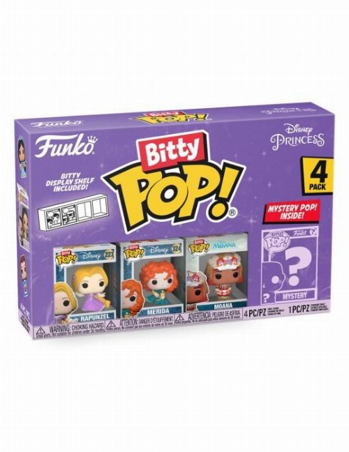 Funko Bitty POP! Disney - Rapunzel, Merida,
Moana & Chase Mystery 4-Pack Figures