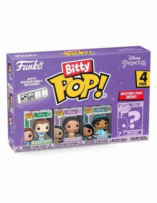 Funko Bitty POP! Disney - Peasant Belle,
Pocahontas, Jasmine & Chase Mystery 4-Pack
Figures