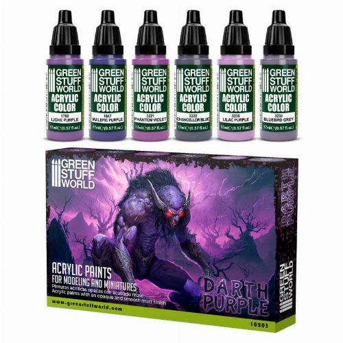 Green Stuff World - Darth Purple Paint Set (6
Colours)