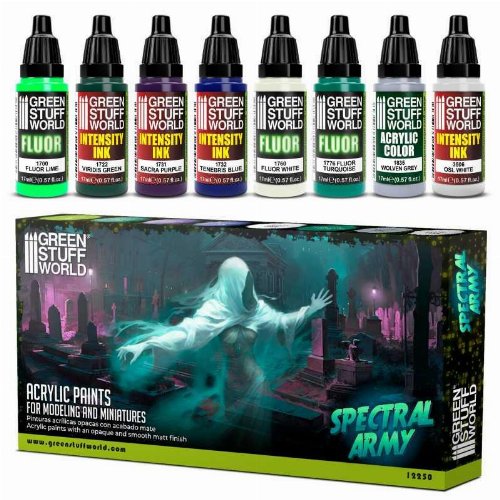 Green Stuff World - Spectral Army Paint Set (8
Colours)