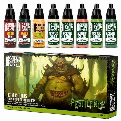 Green Stuff World - Pestilence Paint Set (8
Colours)
