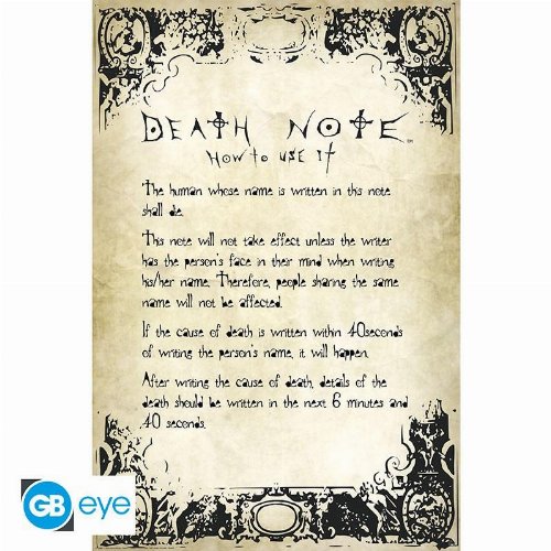 Death Note - Rules Αυθεντική Αφίσα
(92x61cm)