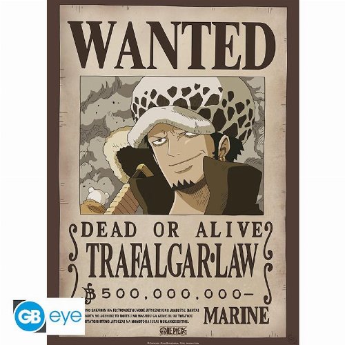 One Piece - Wanted Law Poster
(52x38cm)