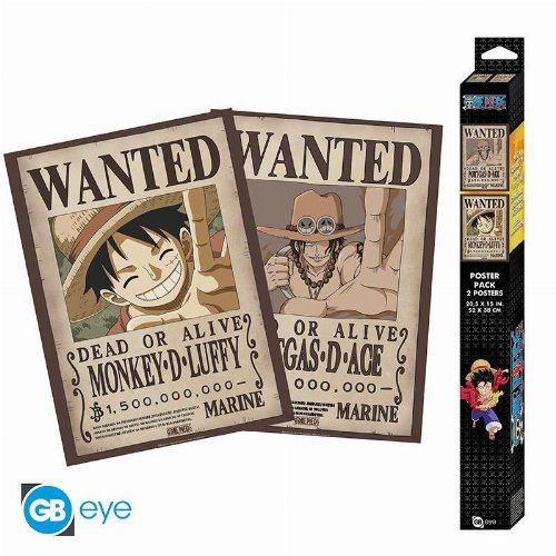 One Piece - Wanted Luffy & Ace 2-Pack Αυθεντικές
Αφίσες (52x38cm)