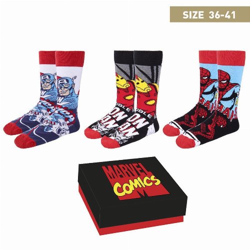 Marvel - Captain America, Iron Man, Spider-Man 3-Pack
Κάλτσες (Μέγεθος 36-41)