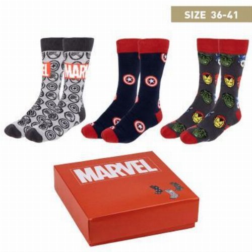 Marvel - Various 3-Pack Socks (Size
36-41)