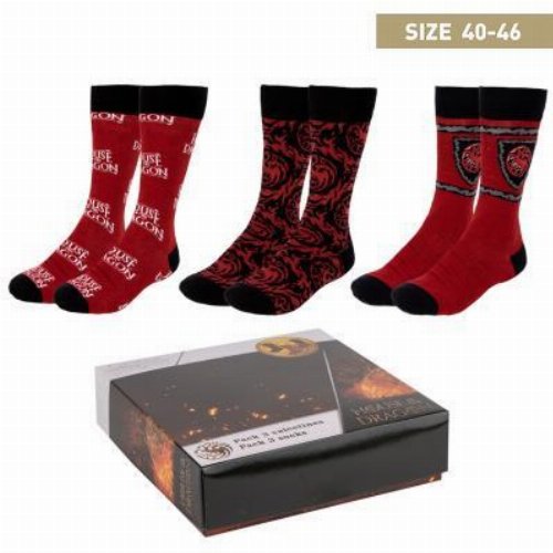 House of the Dragon - Various 3-Pack Socks (Size
40-46)