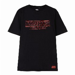 Stranger Things - Red Logo Black T-Shirt
(XL)