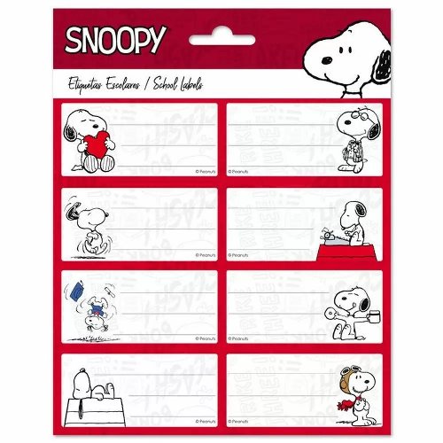 Snoopy - Αυτοκόλλητες Ετικέτες (8x2)