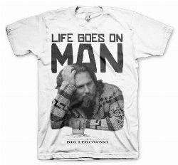 The Big Lebowski - Life Goes On Man White T-Shirt
(M)