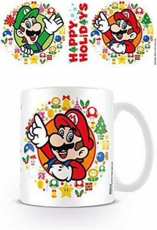 Super Mario - Happy Holidays Κεραμική Κούπα
(315ml)