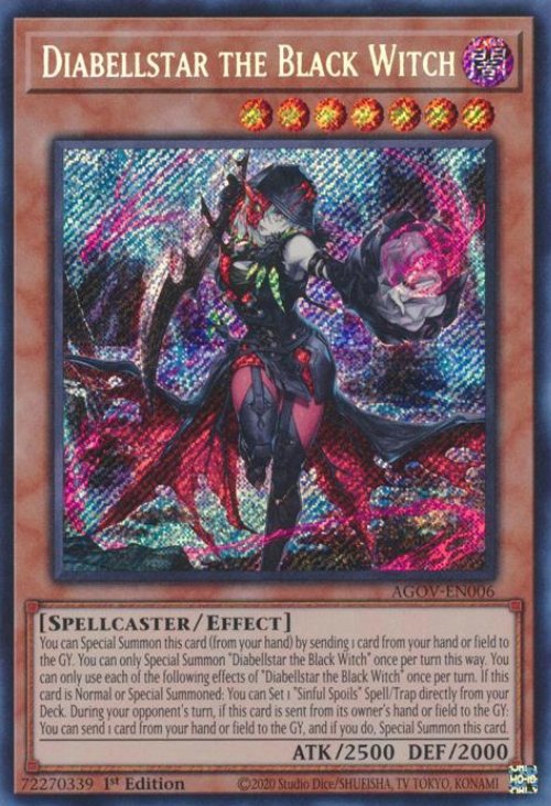 Diabellstar the Black Witch (V.1 - Secret
Rare)