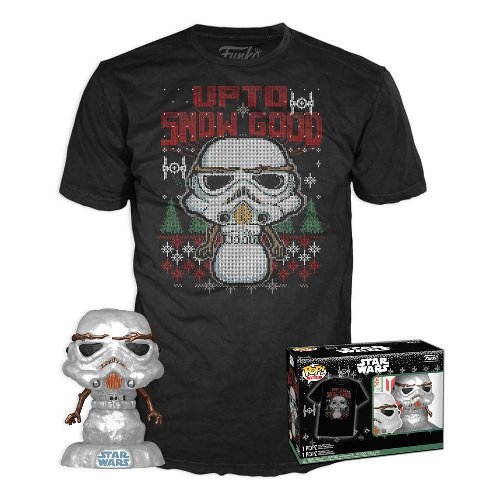Συλλεκτικό Funko Box: Star Wars The Mandalorian -
Holiday Stormtrooper (Metallic) POP! με T-Shirt (M)