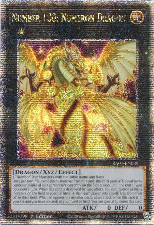 Number 100: Numeron Dragon (V.5 - Quarter Century
Secret Rare)