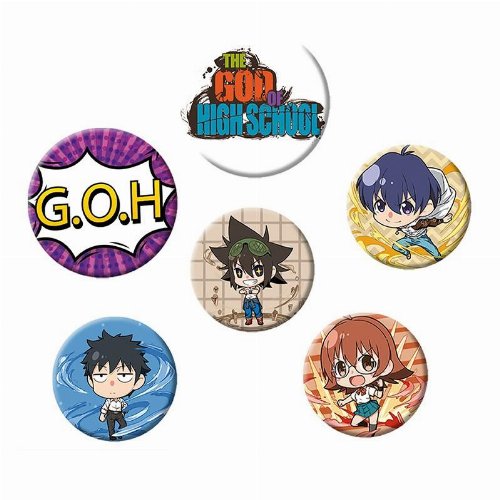 The God of High School - Jin Mori & Friends
6-Pack Pin Badges