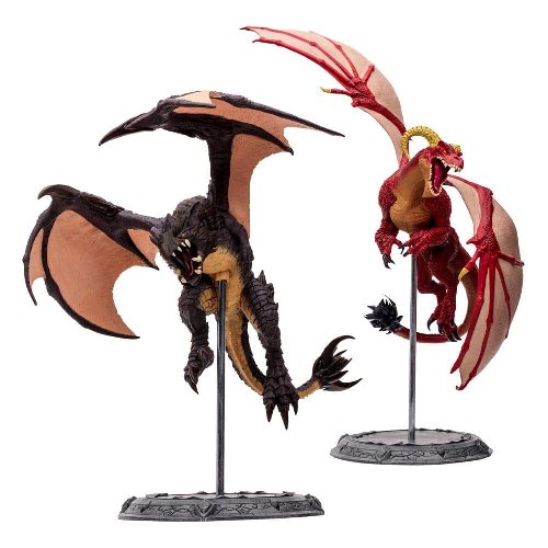 World of Warcraft - Red Highland Drake &
Black Proto-Drake 2-Pack Statue Figures (15cm)