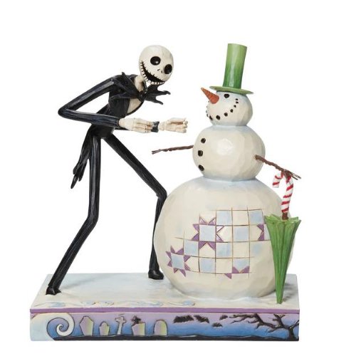 Disney: Enesco - Nightmare Before Christmas Jack
with Snowman by Jim Shore Statue Figure (17cm)