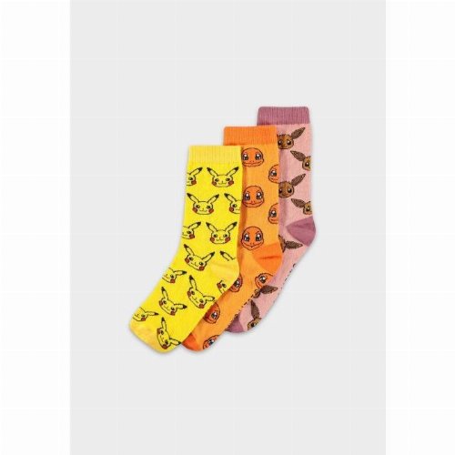 Pokemon - Pikachu, Eevee, Charmander 3-Pack
Socks (Size 35-38)