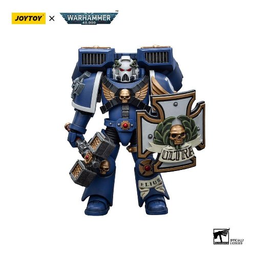 Warhammer 40000 - Ultramarines Vanguard Veteran
with Thunder Hammer and Storm Shield 1/18 Action Figure
(12cm)