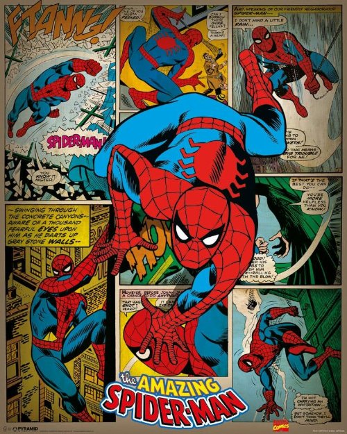 Marvel - Spider-Man Retro Poster
(50x40cm)