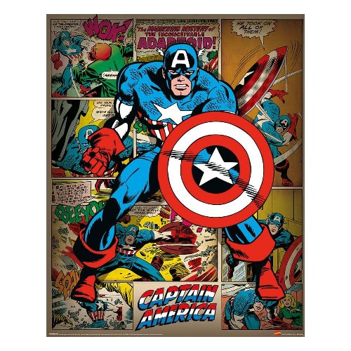 Marvel - Captain America Retro Poster
(50x40cm)