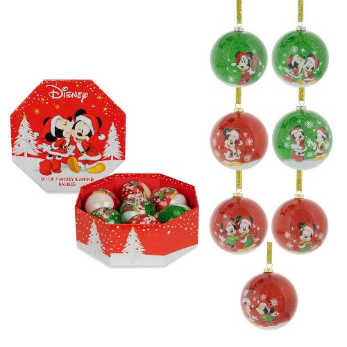 Disney - Mickey & Minnie 7-Pack Christmas
Baubles Set