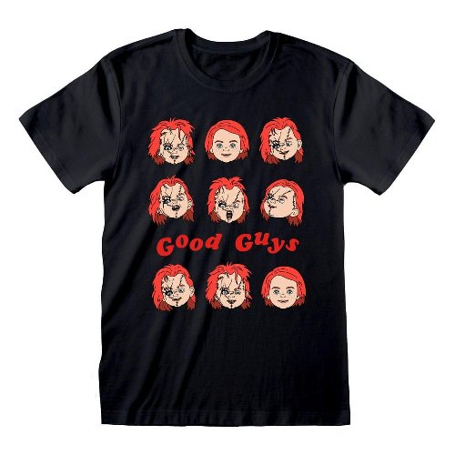 Child's Play - Expressions of Chucky Black T-Shirt
(XL)