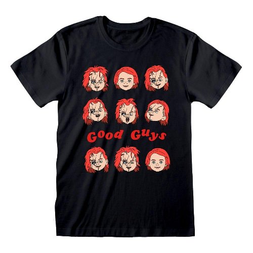 Child's Play - Expressions of Chucky Black T-Shirt
(L)