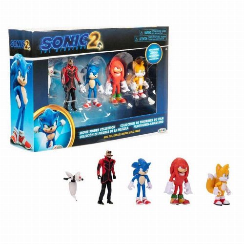 Sonic the Hedgehog - Sonic, Tails, Knuckles, Robotnik
& Buzz Bomber Σετ Φιγούρες (6cm)