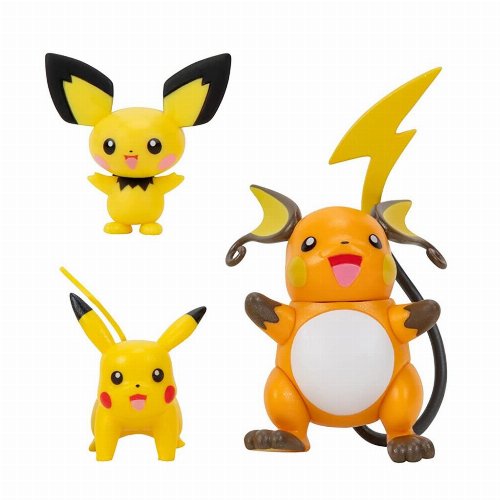 Pokemon: Select - Pichu, Pikachu & Raichu
Evolution Multi-Pack Minifigures (8cm)