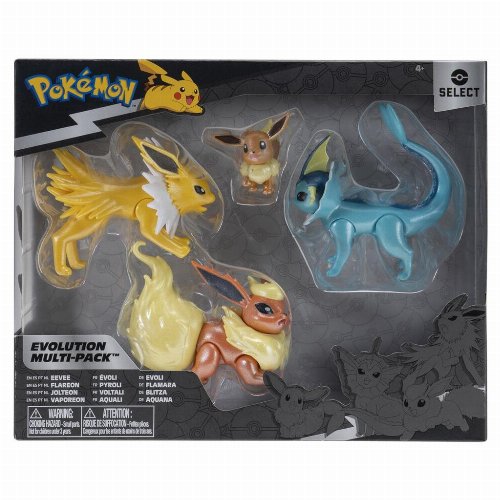 Pokemon: Select - Eevee, Flareon, Jolteon &
Vaporeon Evolution Multi-Pack Φιγούρες (8cm)