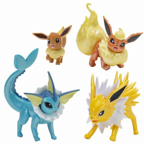  Pokemon - Select Evolution Multipack - Action Figure Series Set  (Eevee, Jolteon, Vaporeon & Flareon) : Toys & Games