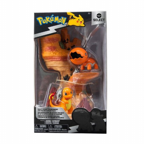 Pokemon: Select - Rocky Desert Environment:
Charmander & Trapinch Figure Set (15cm)