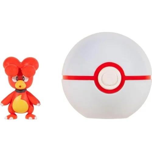 Pokemon Clip 'N' Go - Premier Ball with Magby Φιγούρα
(5cm)