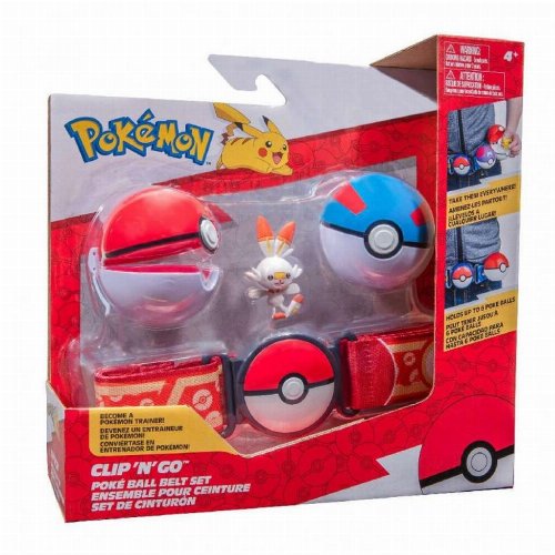 Pokemon Clip 'N' Go - Poke Balls & Belt with
Scrobunny Φιγούρα (5cm)