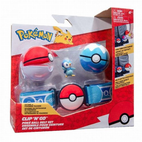 Pokemon Clip 'N' Go - Poke Balls & Belt with
Piplup Φιγούρα (5cm)