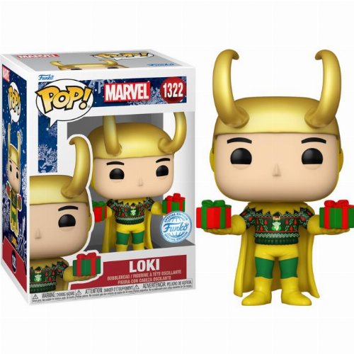 Figure Funko POP! Marvel: Holiday - Loki with
Sweater (Metallic)#1322 (Exclusive)