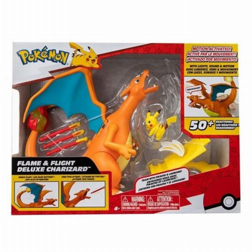 Pokemon - Charizard Flame & Flight Φιγούρα Δράσης
με Ήχο και Φώς (15cm)