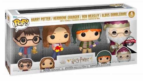 Φιγούρες Funko POP! Harry Potter: Holiday - Harry
Potter, Hermione Granger, Ron Weasley, Albus Dumbledore 4-Pack
(Exclusive)