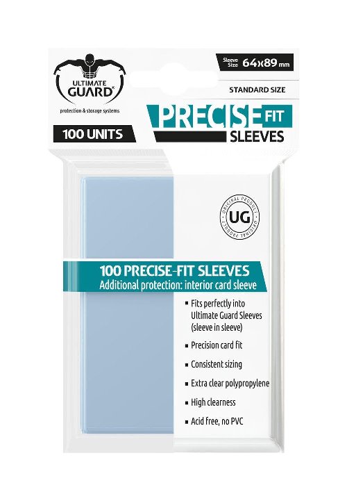 Ultimate Guard Precise-Fit Standard Size Sleeves 100ct
- Clear