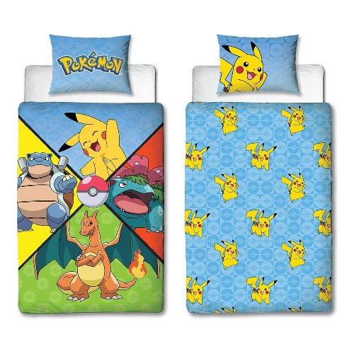 Pokemon - Kanto Starters Duvet Set (Duvet &
Pillows)