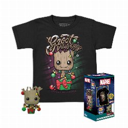 Συλλεκτικό Funko Box: Guardians of the Galaxy -
Holiday Groot Pocket POP! με T-Shirt (L-Kids)