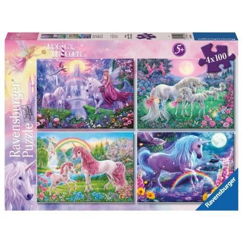 Puzzle 4 in 1 - Unicorns