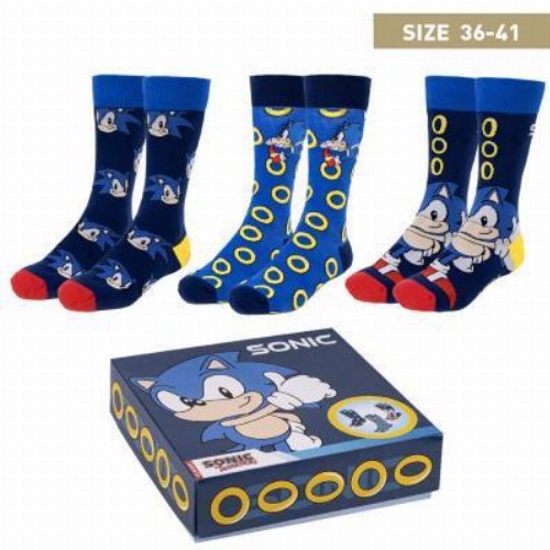 Sonic the Hedgehog - Various 3-Pack Socks (Size
36-41)