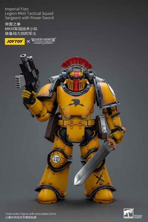 Warhammer The Horus Heresy - Imperial Fists
Legion MkIII Tactical Squad Sergeant with Power Sword 1/18 Action
Figure (12cm)