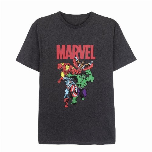 Marvel - Characters Black T-Shirt (S)