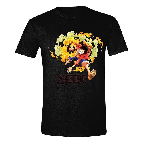 One Piece - Luffy Attack Black T-Shirt
